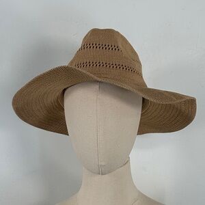 Coolibar Nikki Crochet Fedora Tan OS